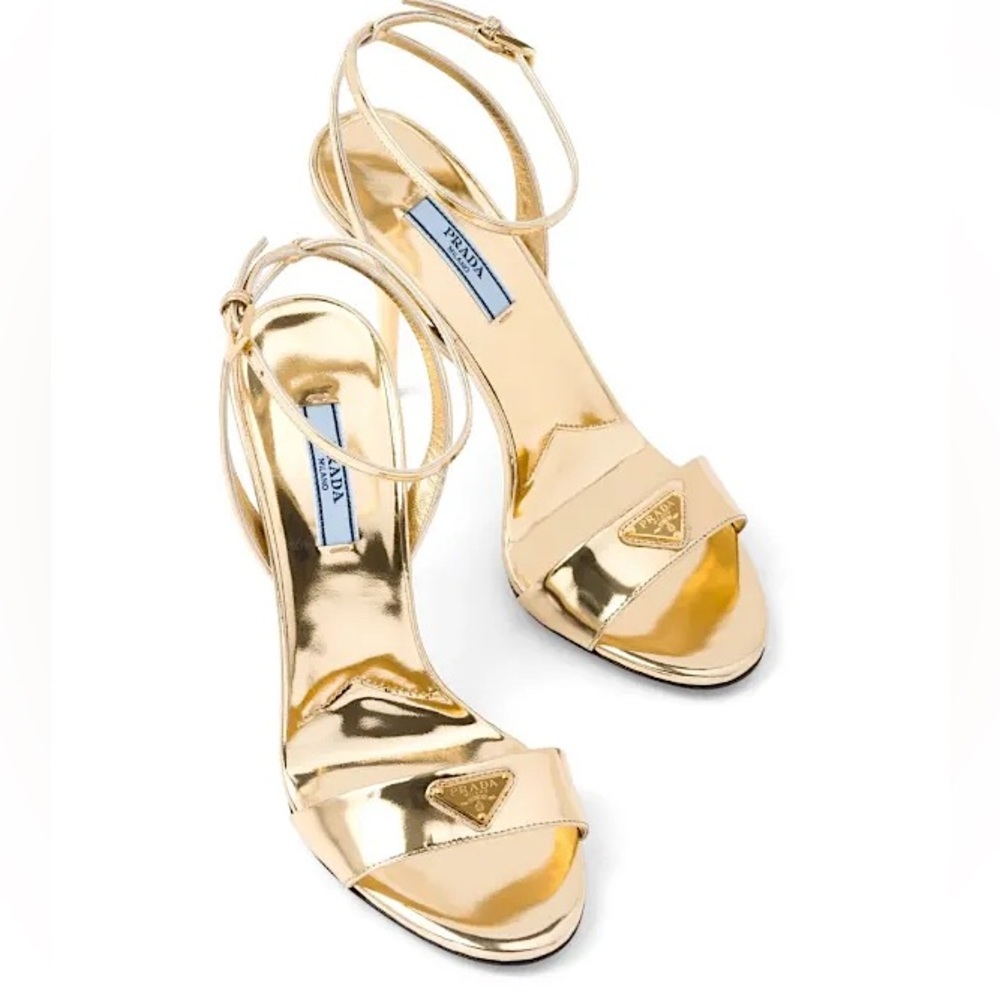 EUC Prada 100mm brushed-finish sandals $1,290 39.5